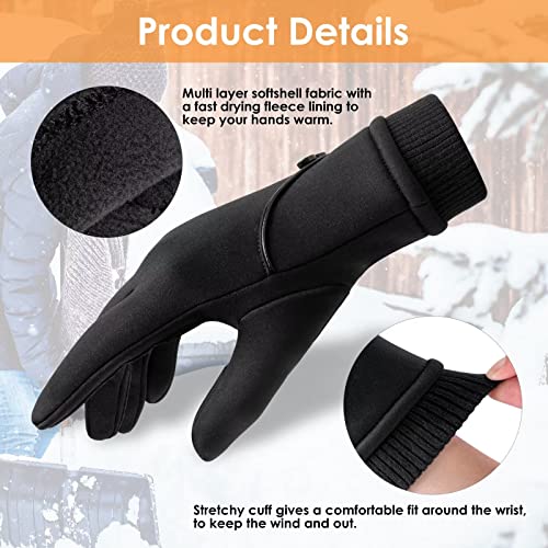 HOLDINA Waterproof Winter Gloves for Women with Touchscreen