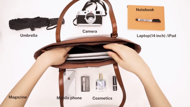 Kattee Vintage Women Leather Tote Bag, Large & Stylish