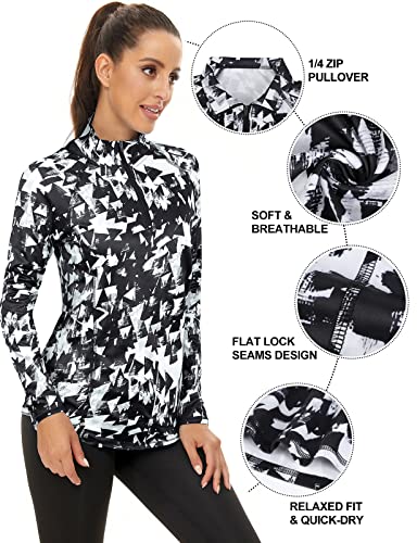 UPF 50+ Long Sleeve 1/4 Zip Workout Top