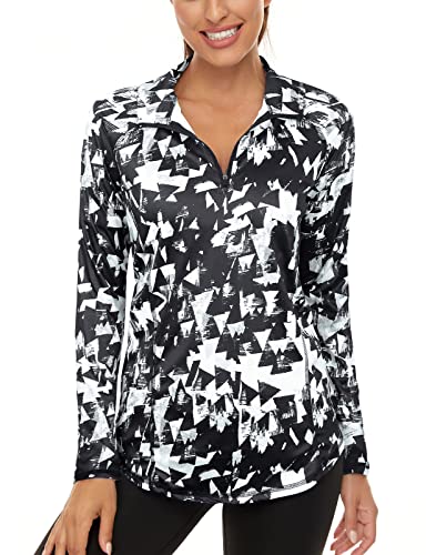 UPF 50+ Long Sleeve 1/4 Zip Workout Top