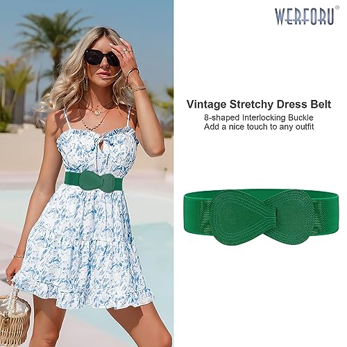 Stretchy 8-Shaped Buckle Elastic Waist Belt