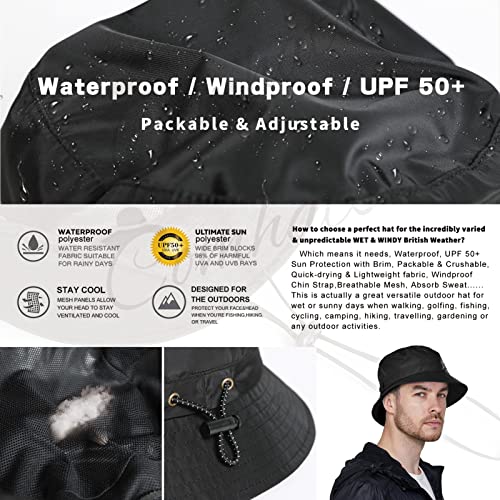 Waterproof Bucket Hat - UPF 50+ Adjustable