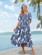 Plus Size Bohemian Floral Maxi Dress