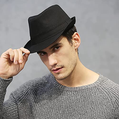 Classic Felt Trilby Hat - Black
