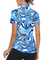 Short Sleeve Polo 1/4 Zip Up Sports Top