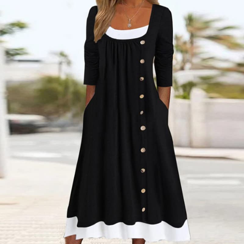 Casual Crewneck Long Sleeve Dress