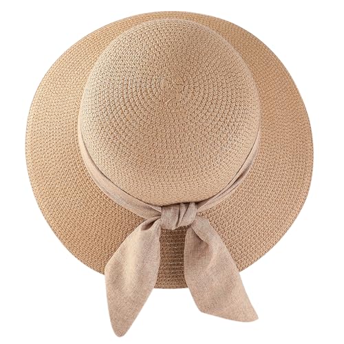 UPF 50+ Wide Brim Straw Sun Hat