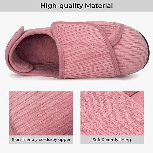 Comfy Velveteen Adjustable Diabetic Slippers