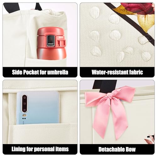 Vavabox Personalized Bridesmaid Tote Bag, Waterproof, Beige, L