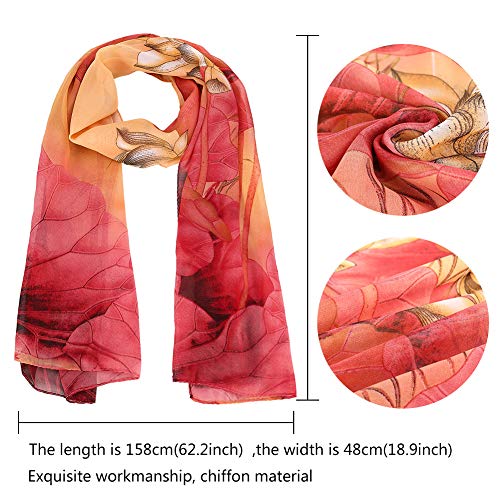 4 Pack Chiffon Sheer Scarves