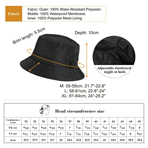 Waterproof Bucket Hat - UPF 50+ Adjustable