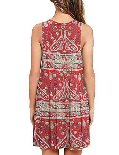 Summer Sleeveless Pleated Dress with Pocket