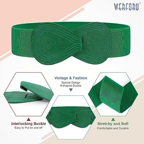 Stretchy 8-Shaped Buckle Elastic Waist Belt