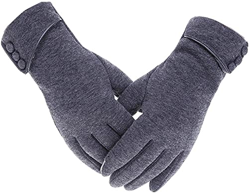 Outrip Women's Winter Touchscreen Gloves (Gray, M)