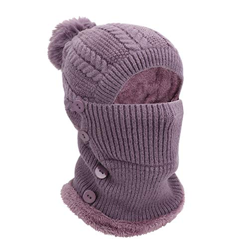 Winter Warm Knitted Cap & Neck Warmer Set