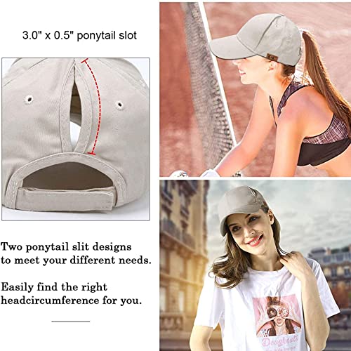 High Ponytail Baseball Caps - Cotton Adjustable