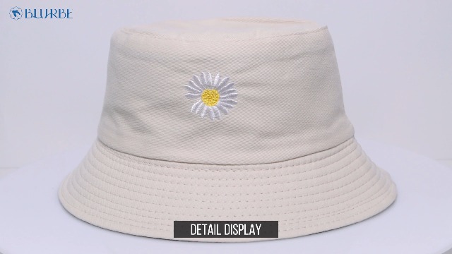 Embroidery Reversible Cotton Bucket Hat