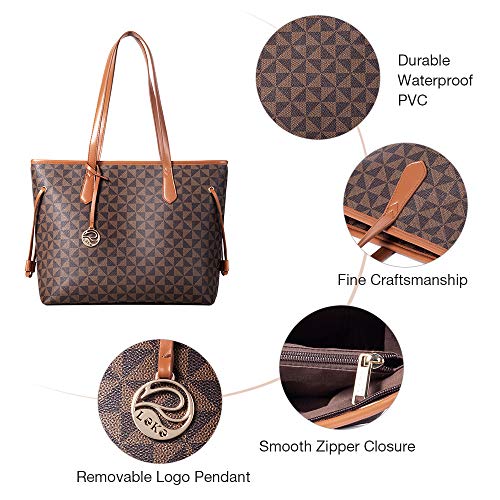 Brown Faux Leather Tote Bag