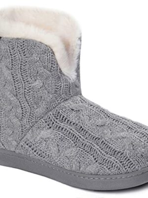 Cable Knit Memory Foam Slippers
