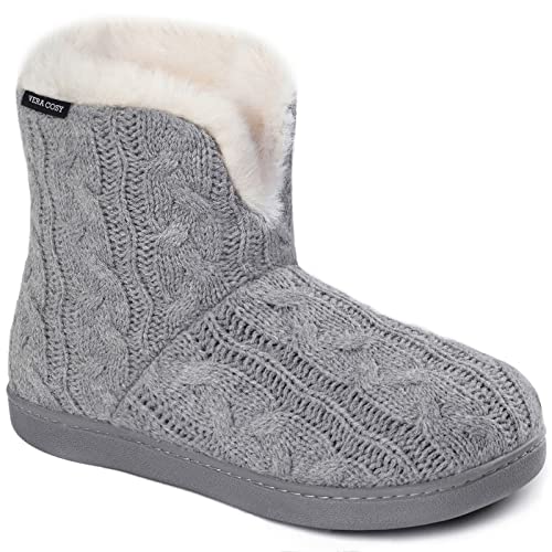 Cable Knit Memory Foam Slippers