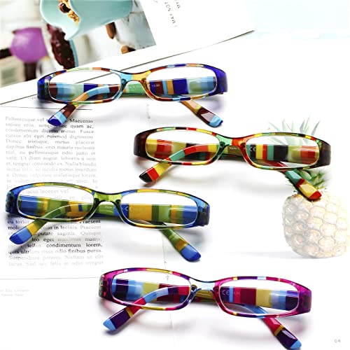 Reading Glasses 4 Pairs Spring Hinge