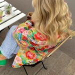 Cropped Floral Puffer Jacket