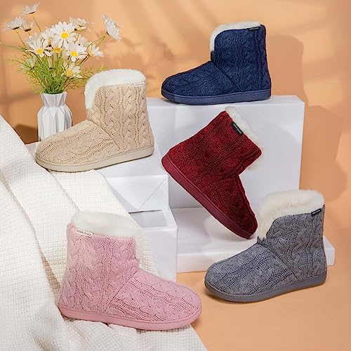 Cable Knit Memory Foam Slippers