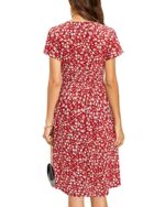 Summer V-Neck Floral Wrap Dress