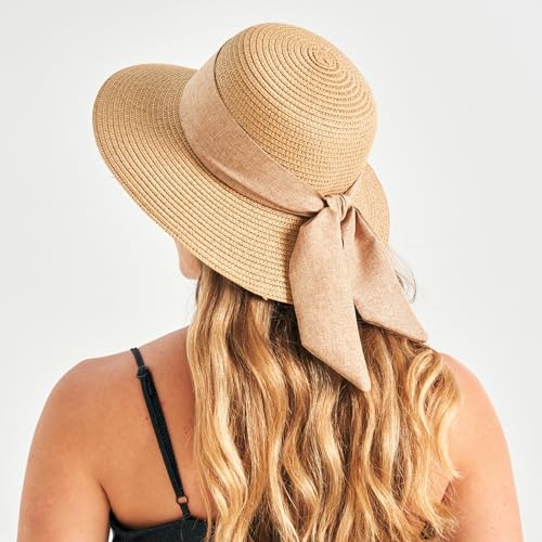 UPF 50+ Wide Brim Straw Sun Hat