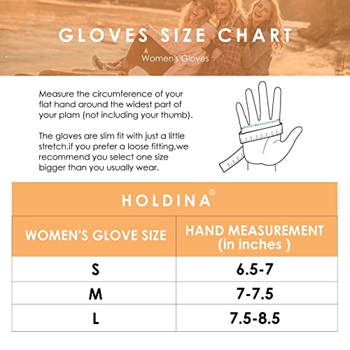 HOLDINA Waterproof Winter Gloves for Women with Touchscreen