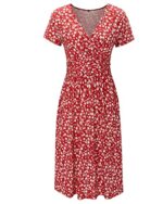 Summer V-Neck Floral Wrap Dress