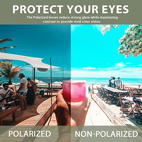Polarised Rectangular Sunglasses with UV Protection