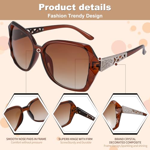 Large UV 400 Polarized Sunglasses