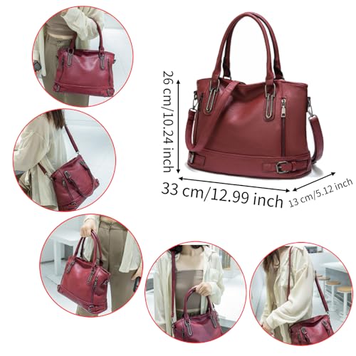 PU Satchel Crossbody Handbag