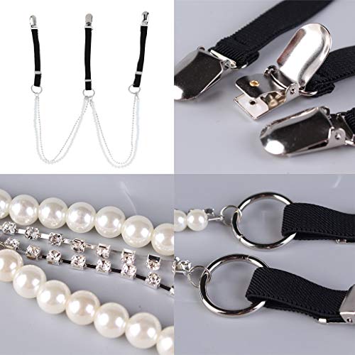 Y-Shape Elastic Braces with Beads, Black