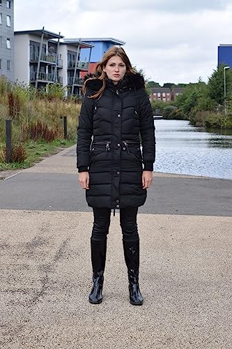 Quilted Hooded Winter Parka - Fleece Lined