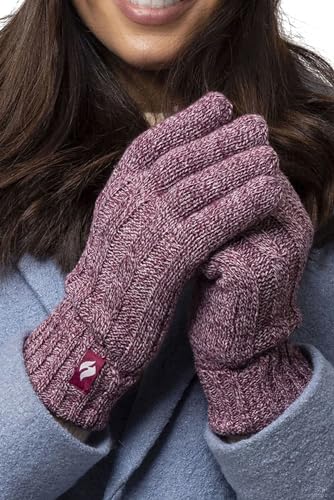 HEAT HOLDERS - Ladies Thermal Cable Knit Gloves