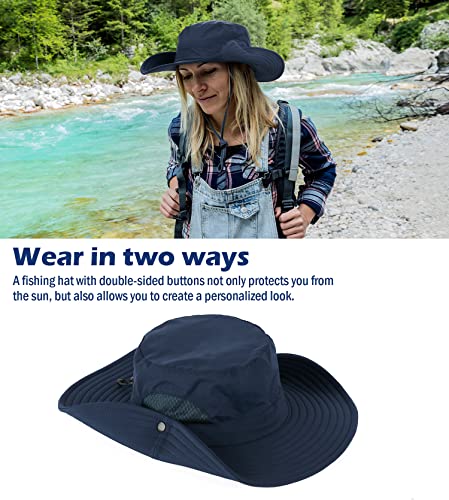 Wide Brim UPF 50 Sun Hat, Mesh UV Protection