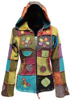 Love Peace Patchwork Hoodie