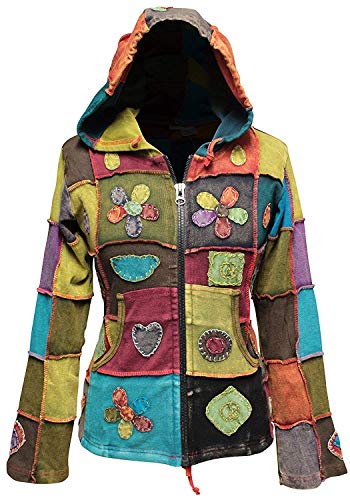 Love Peace Patchwork Hoodie