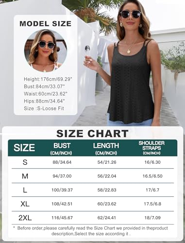 Summer Sleeveless Eyelet Embroidery Top