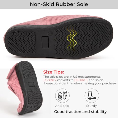 Comfy Velveteen Adjustable Diabetic Slippers