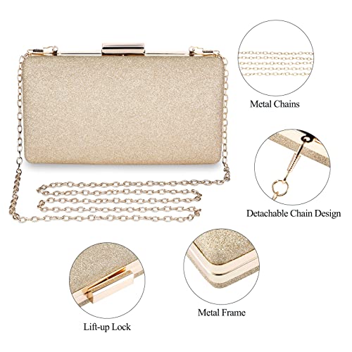 Gold Glitter Clutch - Evening/Party Bag
