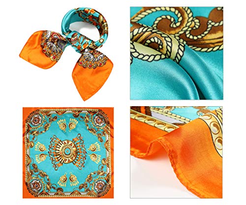 60cm Satin Silk Formal Square Neck Scarf