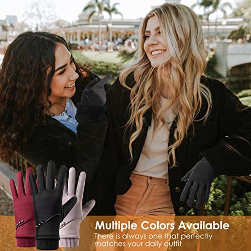 HOLDINA Waterproof Winter Gloves for Women with Touchscreen