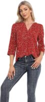 3/4 Sleeve Chiffon Blouse