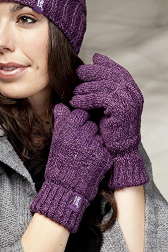 HEAT HOLDERS - Ladies Thermal Cable Knit Gloves