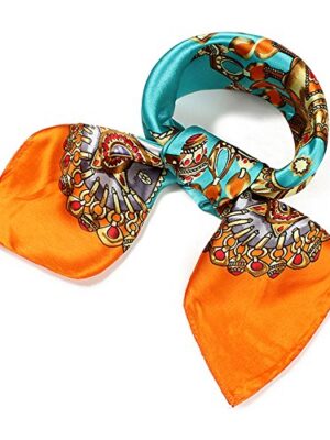 60cm Satin Silk Formal Square Neck Scarf