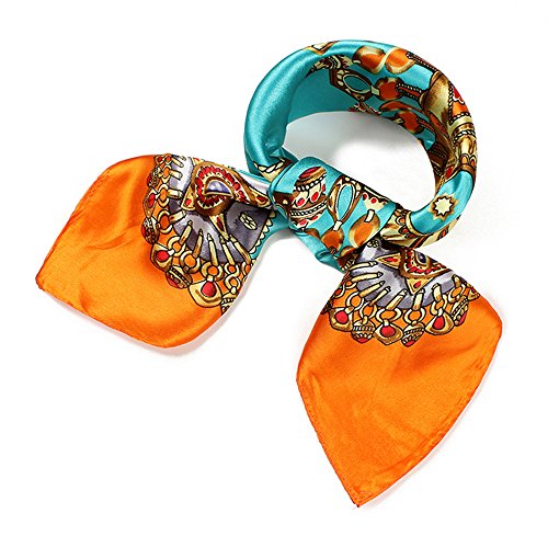 60cm Satin Silk Formal Square Neck Scarf