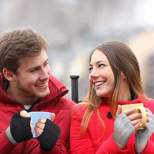 3 Pair Winter Cotton Fingerless Gloves